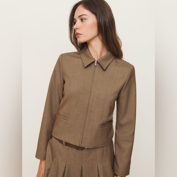 Reformation Brynlee Two Piece In Camel, brand new, never worn, No flaws. - Picture 6 of 16